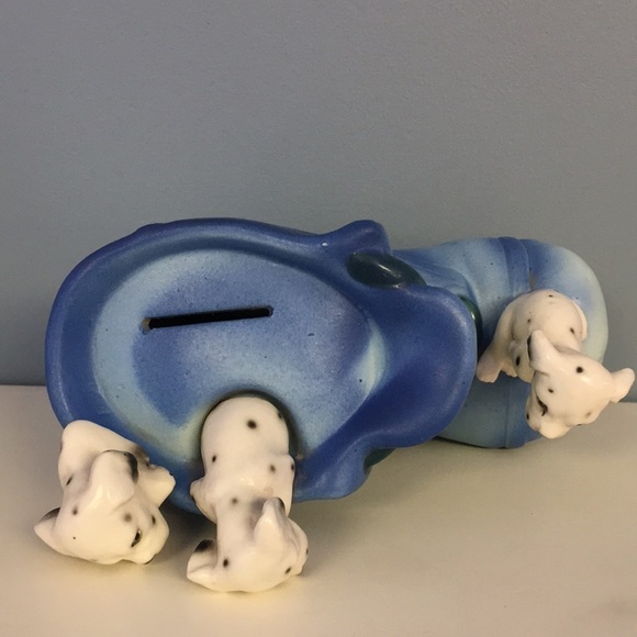 VINTAGE Lipper and Mann 101 Dalmatians Old Shoe Bank- BLUE - Picture 7 of 12
